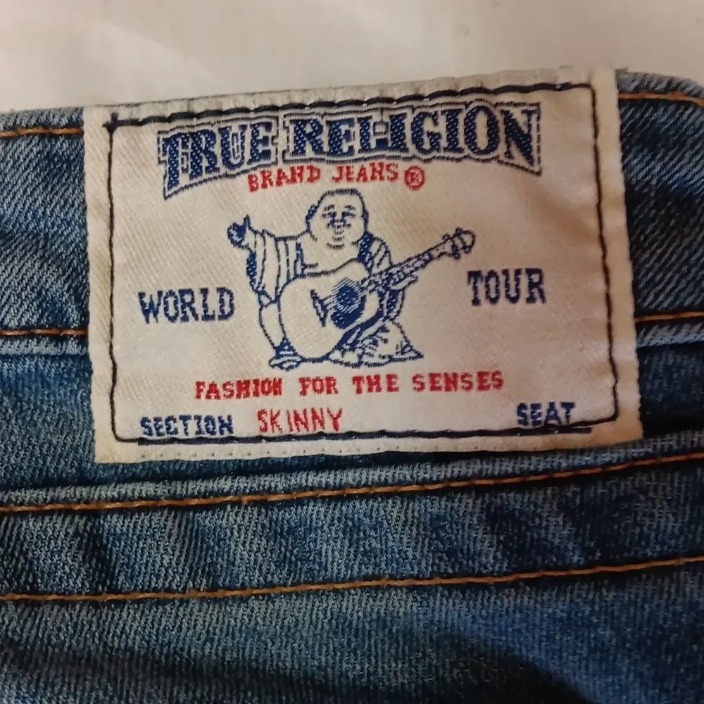 True Religion Dark Blue Skinny Jeans Womens 28